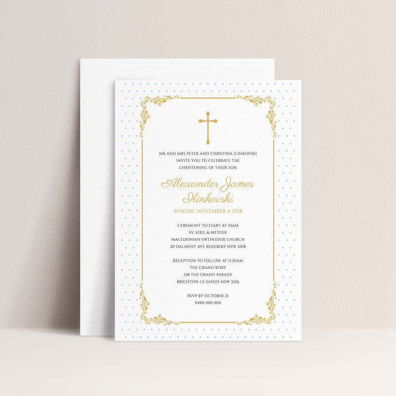 Alexander Christening Invitation