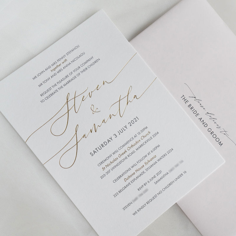 Natalie Hot Foil and Digital Ink Invitation