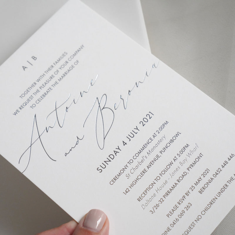 Natalie Hot Foil and Digital Ink Invitation