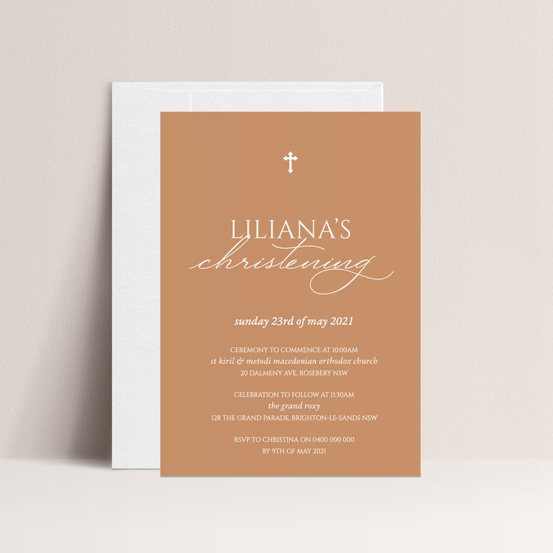 Liliana White Ink Print Invitation