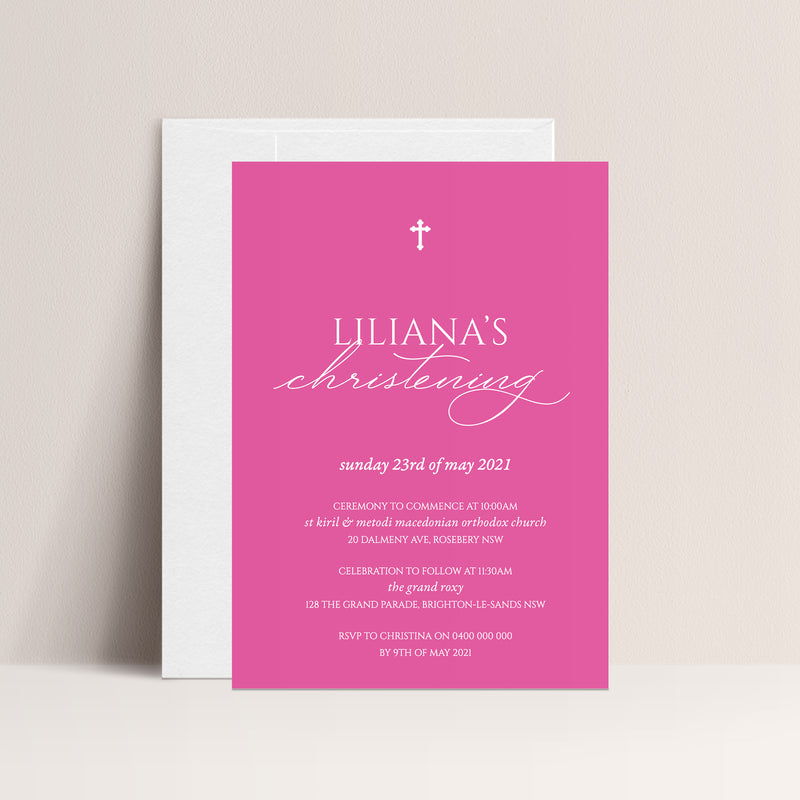 Liliana White Ink Print Invitation