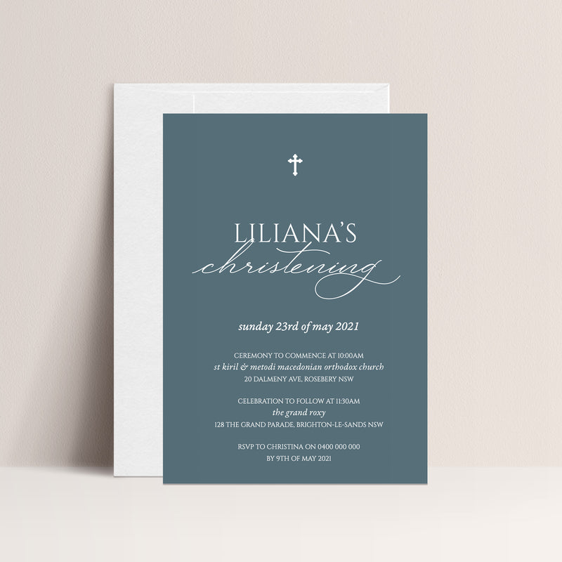 Liliana White Ink Print Invitation