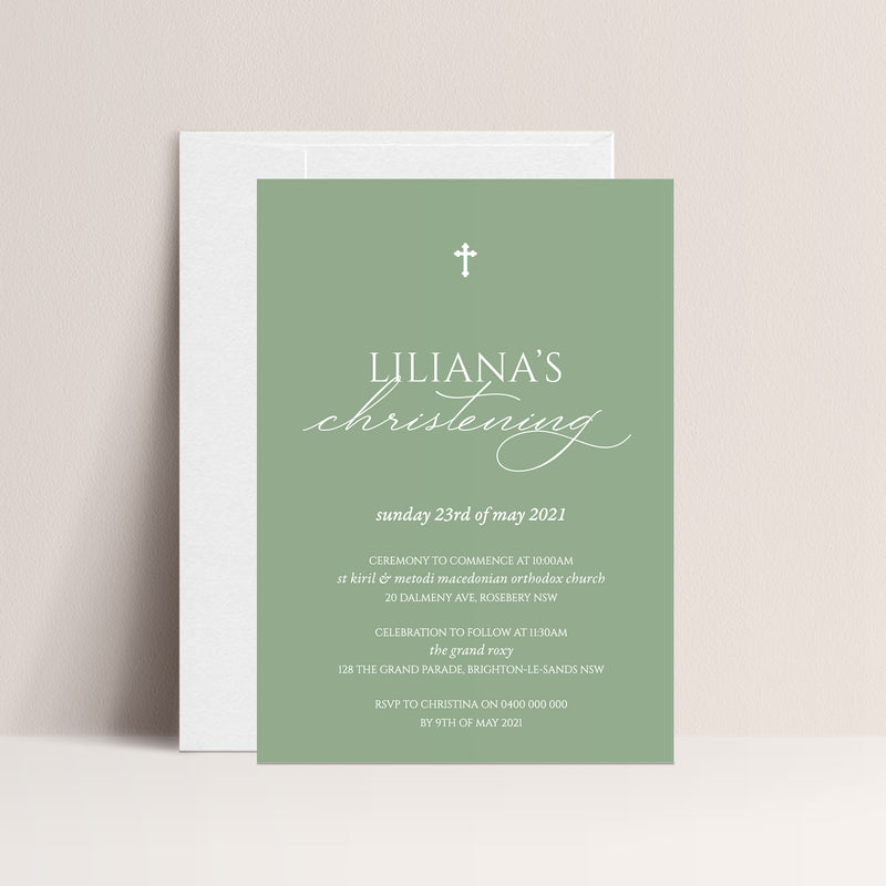 Liliana White Ink Print Invitation