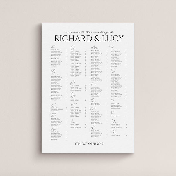 Lucy Seating Chart