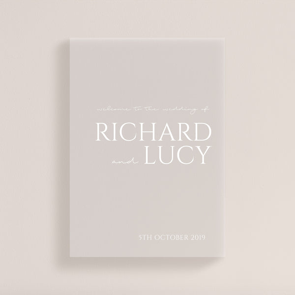 Lucy Acrylic Welcome Sign