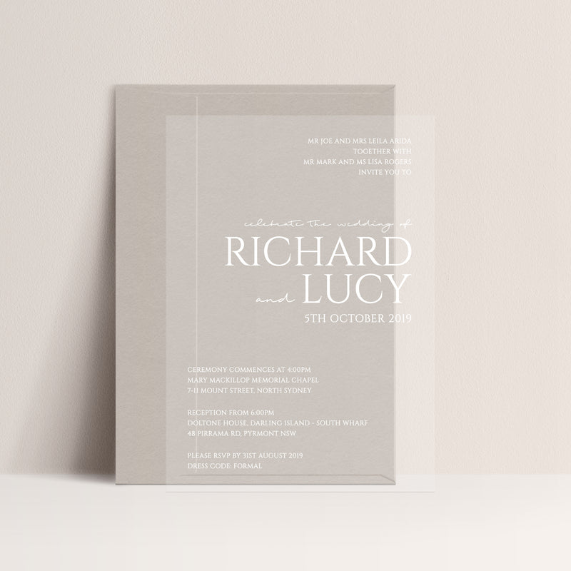 Lucy Acrylic Invitation