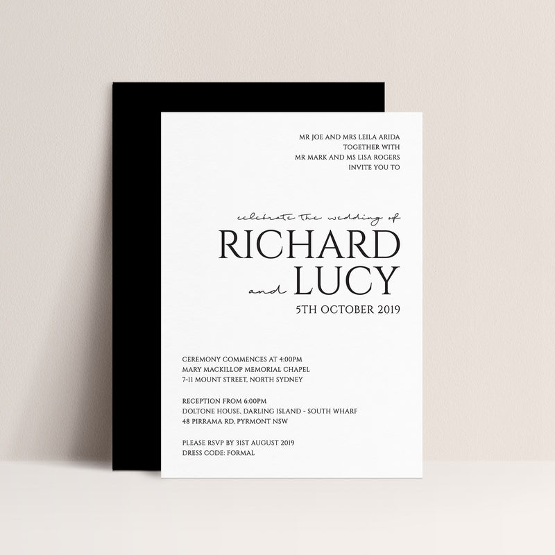 Lucy Letterpress Invitation