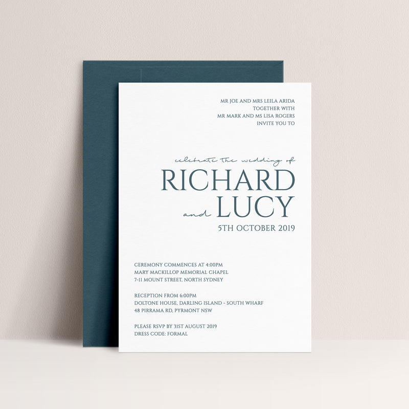 Lucy Digital Print Invitation