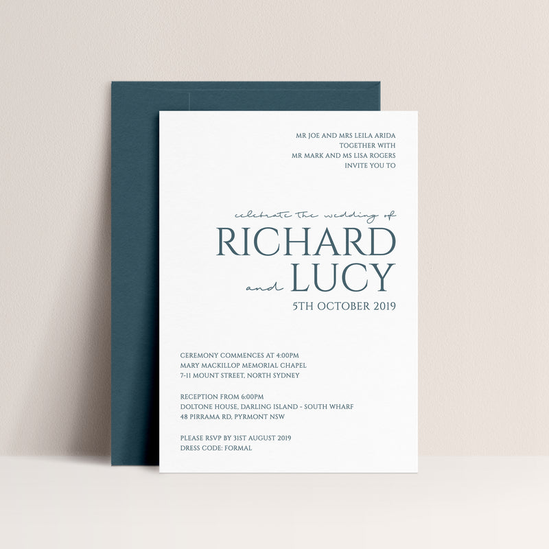 Lucy Letterpress Invitation