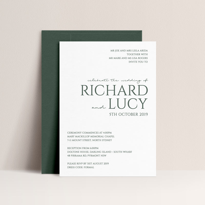 Lucy Letterpress Invitation