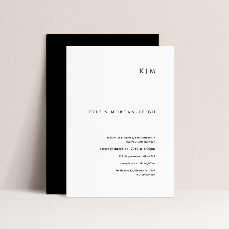 Morgan Letterpress Invitation