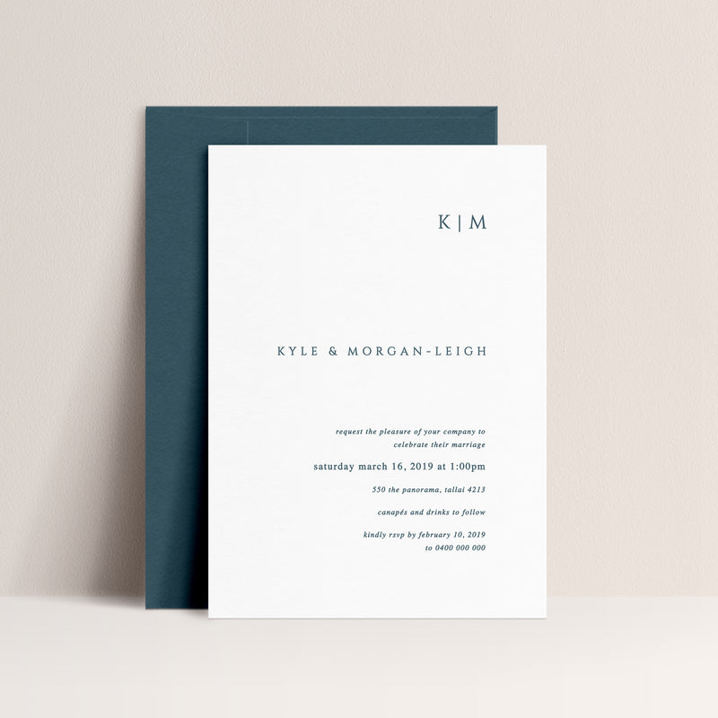 Morgan Letterpress Invitation