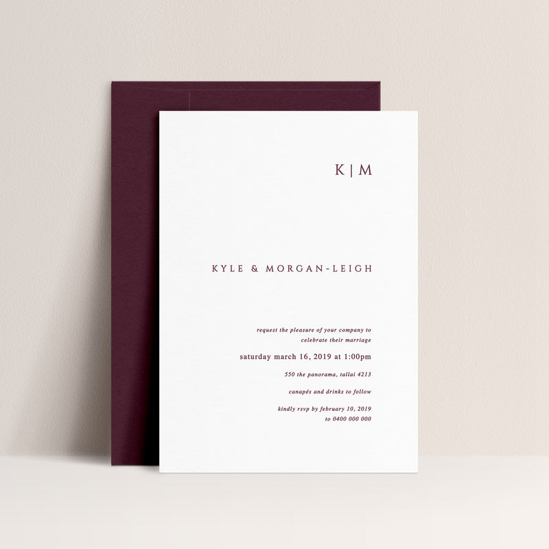 Morgan Letterpress Invitation