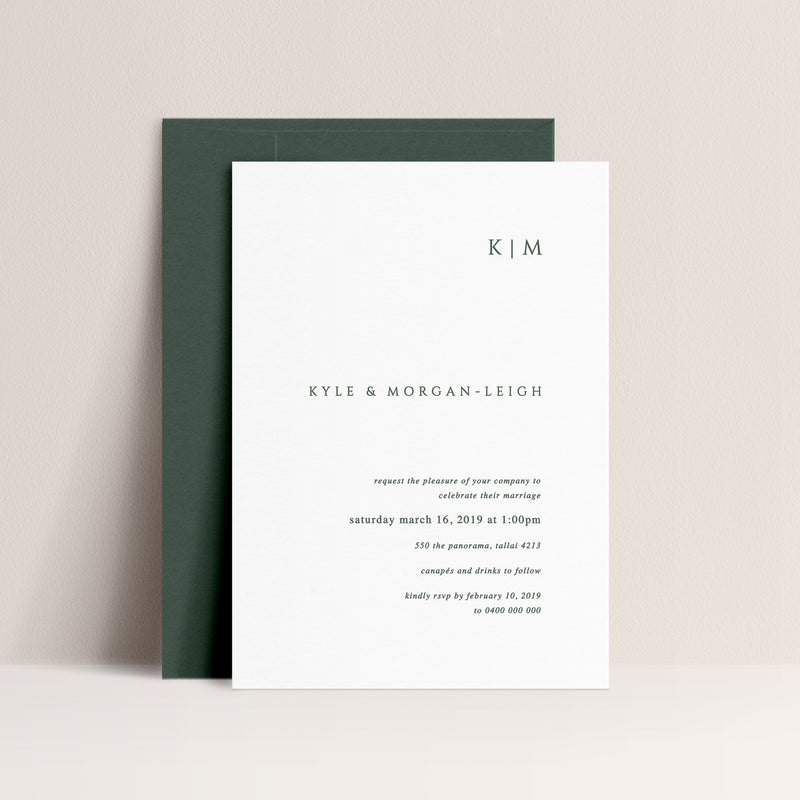 Morgan Letterpress Invitation