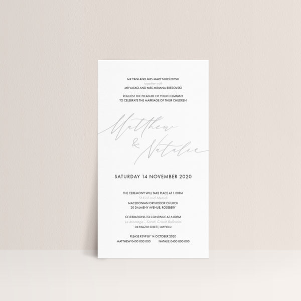 Natalie Wedding Invitation - Digital File Only