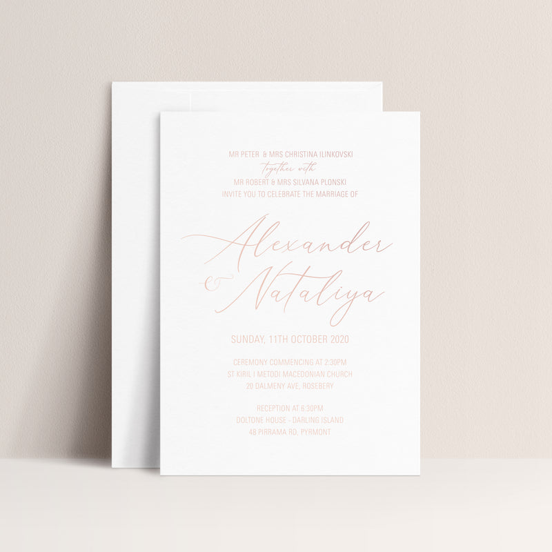 Nataliya Hot Foil Invitation