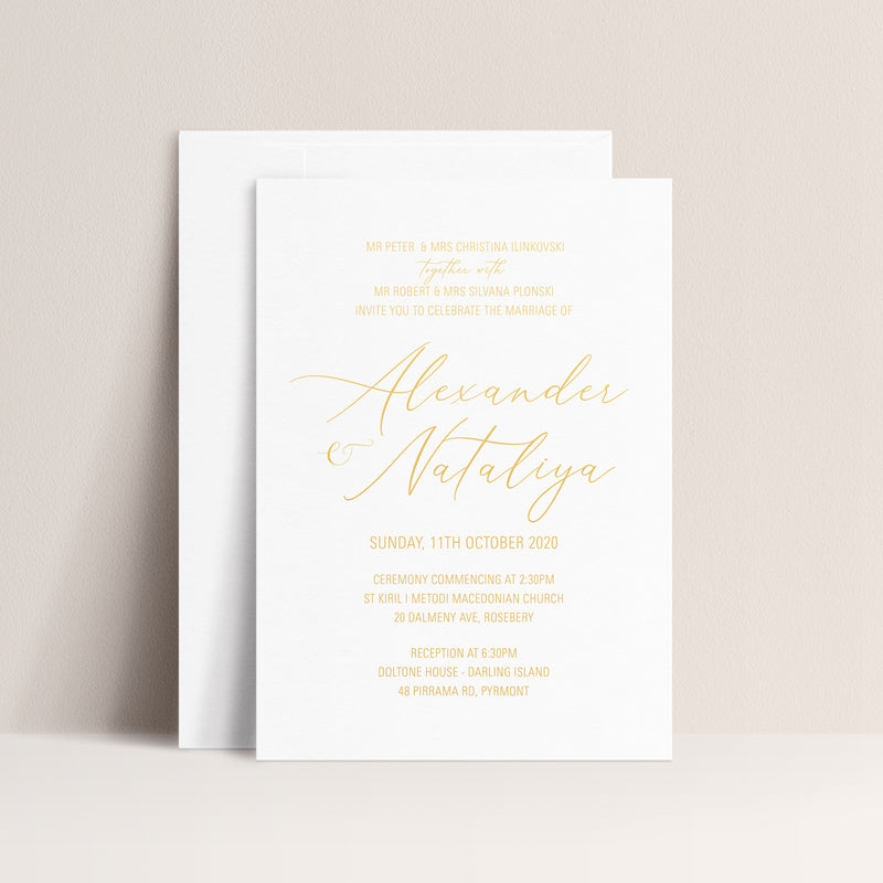 Nataliya Hot Foil Invitation