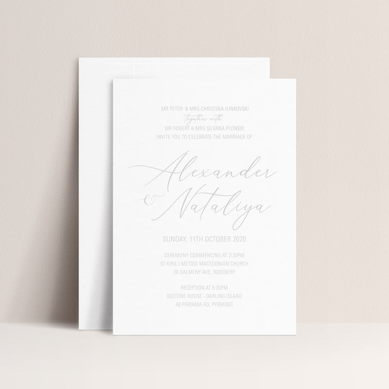 Nataliya Hot Foil Invitation