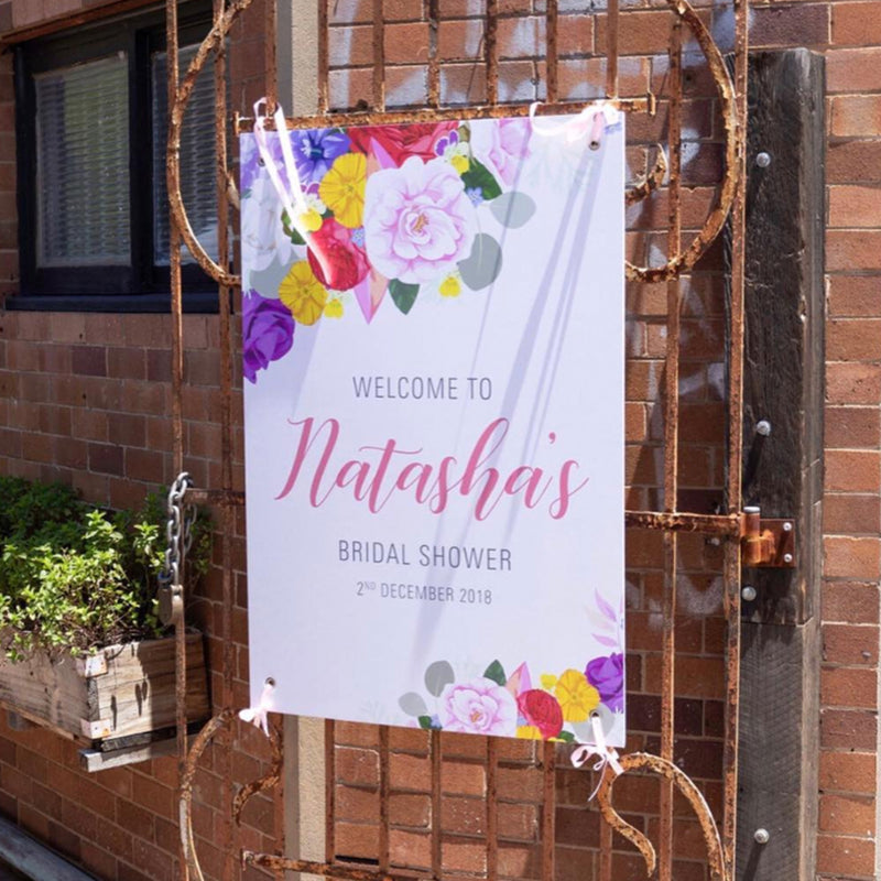 Natasha Bridal Shower Welcome Sign