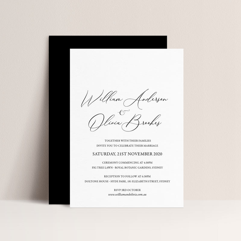 Olivia Letterpress Invitation