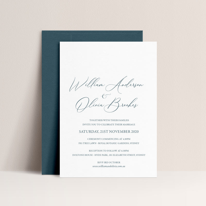 Olivia Letterpress Invitation