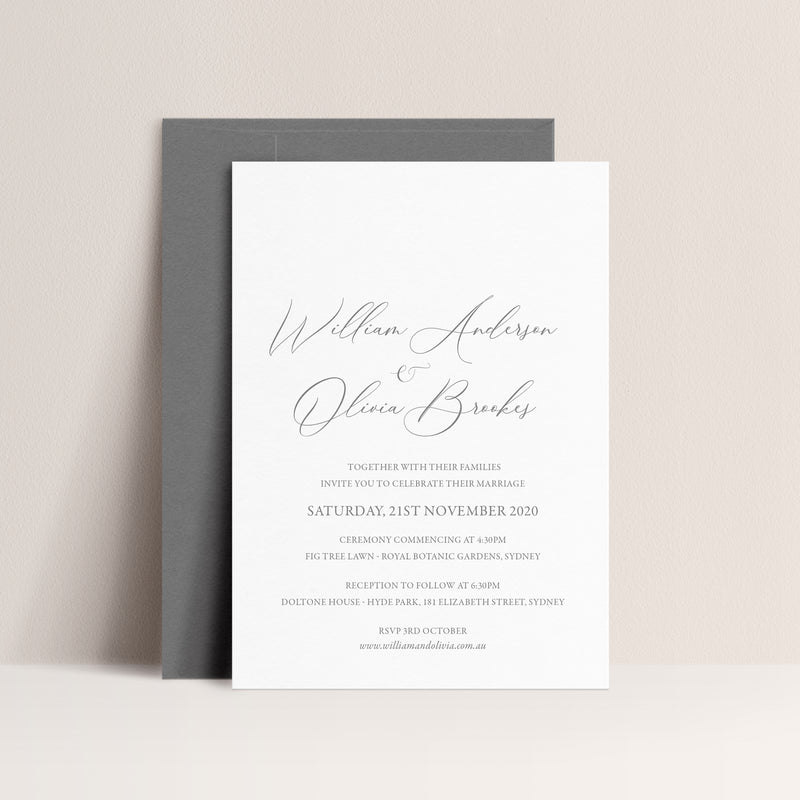 Olivia Letterpress Invitation