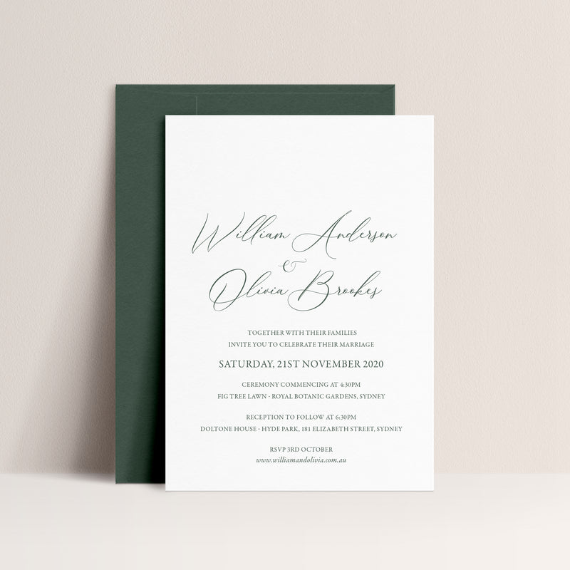 Olivia Letterpress Invitation