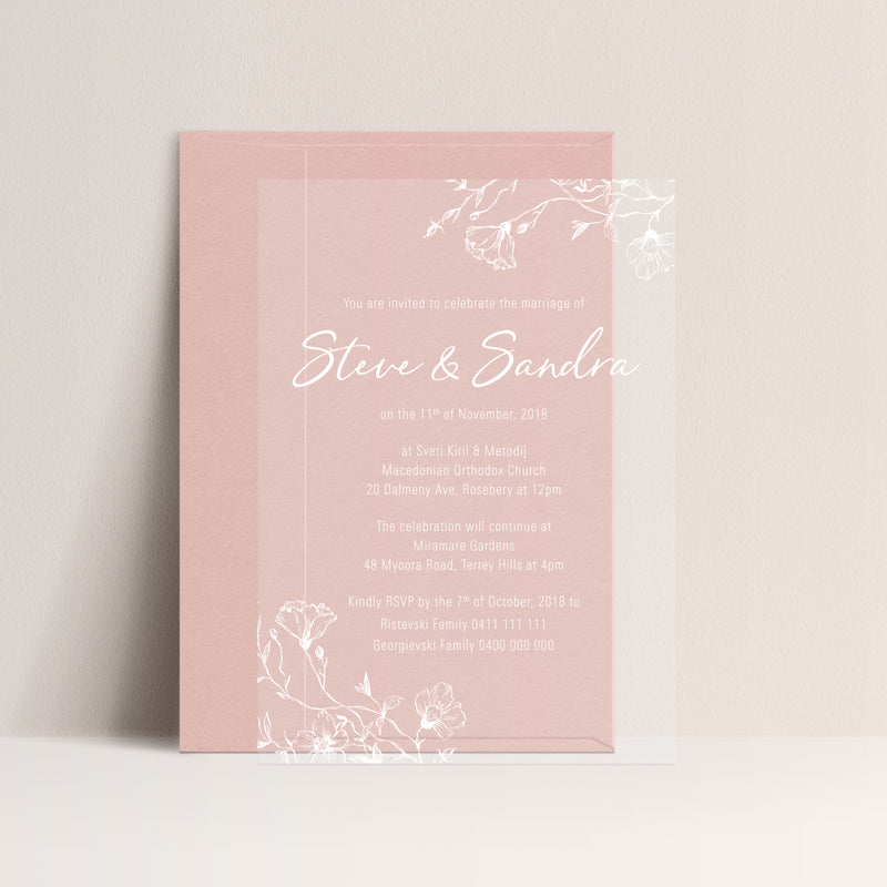 Sandra Acrylic Invitation